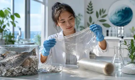 Estudiante del MIT crea un plástico biodegradable con escamas de peces para reducir la contaminación en los océanos