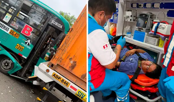 Bus de la empresa ETVASA impacta contra camión y deja 14 pasajeros heridos en La Victoria