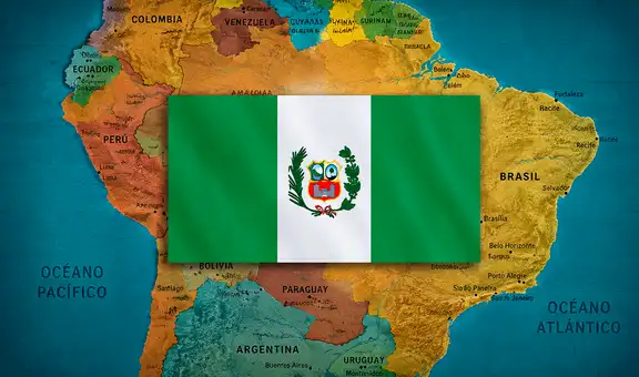 Esta bandera es casi idéntica a la del Perú y pertenece a otra ciudad de América Latina desde hace más de 50 años