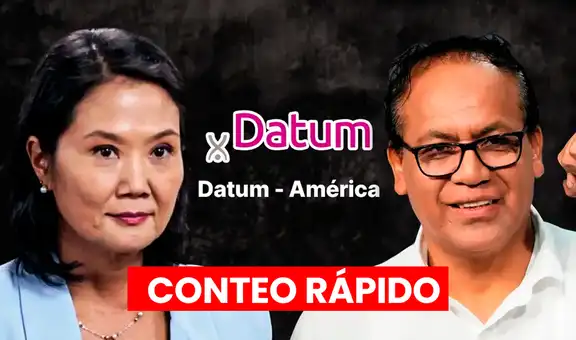 Conteo rápido al 100%: Roberto Sánchez con 50,14% y Keiko Fujimori con 49,86%, según Datum