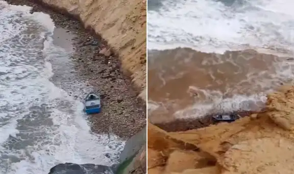 Naufragio en la Bahía de Paracas: dos pescadores desaparecen en medio de fuerte oleaje