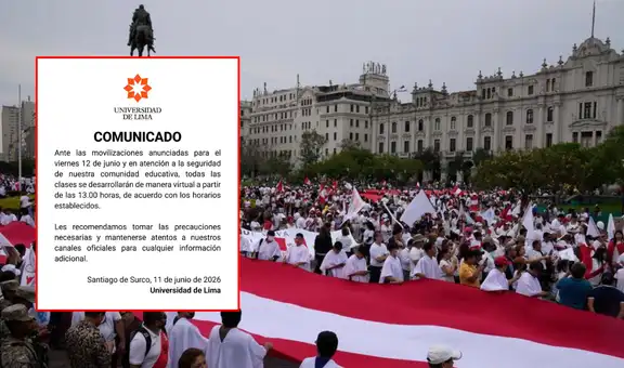 Estas universidades tendrán clases virtuales este viernes 12 de junio por marcha en el Centro de Lima