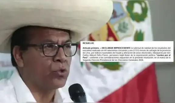 Roberto Sánchez: JEE declara improcedente pedido de anulación de 1751 mesas de sufragio hecho por JP