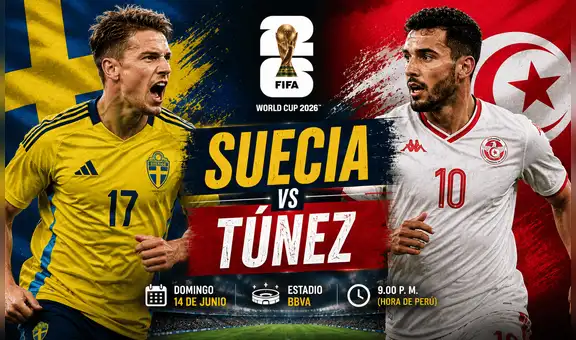 Suecia vs Túnez: a qué hora y dónde ver el partido por el grupo F del Mundial 2026