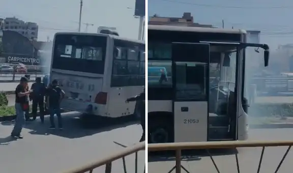 Bus del Metropolitano emite humo en plena ruta y obliga a descender a pasajeros en Independencia