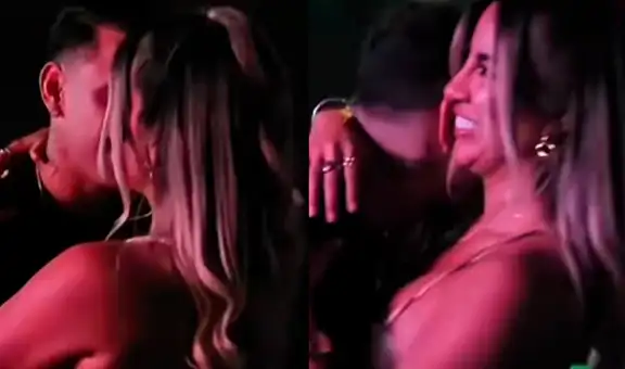 ¿Se besaron? Revelan videos de Diego Chávarri muy cariñoso con Gabriela Herrera en una fiesta tras terminar con Thalía Bentín