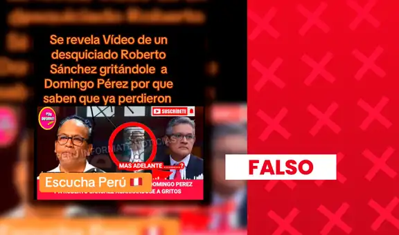Video viral que muestra a Roberto Sánchez aparentemente gritando a José Domingo Peréz en plenaria de JP fue manipulado: el audio corresponde a César Uribe