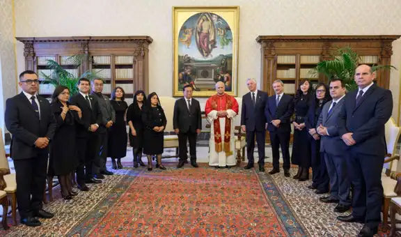 Tres ministros de Estado acompañaron al presidente Balcázar en su visita al Vaticano