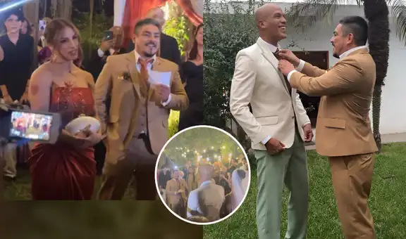 Erick Elera emociona al dedicar mensaje como padrino en la boda de su compañero de ‘Al fondo hay sitio', Alejandro Villagómez: "Es importantísimo"