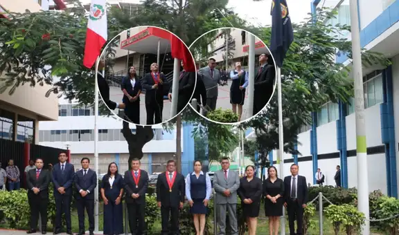 Corte de Lambayeque inició la semana laboral con ceremonia de izamiento del pabellón nacional y la bandera del Poder Judicial