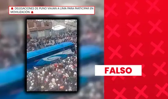 Este viral no muestra el reciente traslado de puneños a Lima para marchar por el supuesto “fraude electoral” en las EG 2026: clip original data de 2023 y fue sacado de contexto