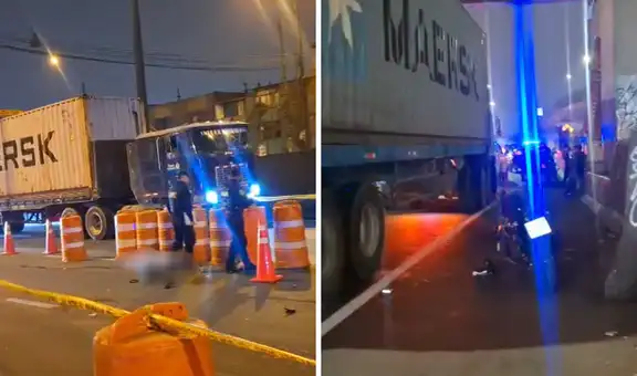 Congestión vehicular en Vía Evitamiento por accidente: estudiante muere tras chocar contra tráiler