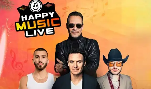 Happy Music Live en Lima 2026 reúne por primera vez a Marc Anthony, Manuel Turizo, Fonseca y Kapo en un imperdible concierto