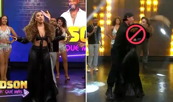 Yahaira Plasencia sufre incómodo momento con su vestuario durante baile en el programa de Edson Dávila