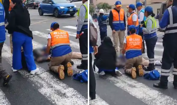 Trabajador de la Municipalidad de Lima sufre accidente en plena avenida Abancay del Centro Histórico