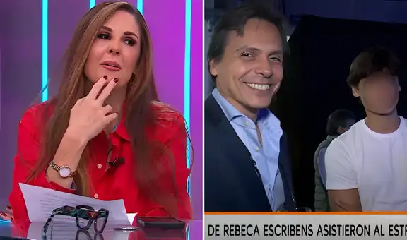 Esposo e hijo de Rebeca Escribens aparecen por primera vez en televisión y hacen llorar a la conductora con emotivo mensaje: "Soy muy celosa"