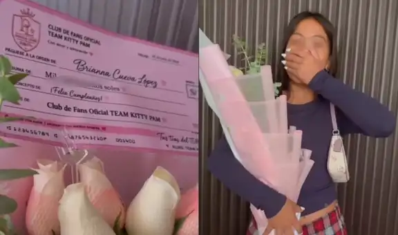 Hija de Pamela López queda en shock tras recibir un cheque de miles de soles del club de fans de su madre: “Niña hermosa”
