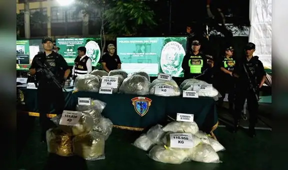 PNP decomisó más de 62 toneladas de droga en solo seis meses