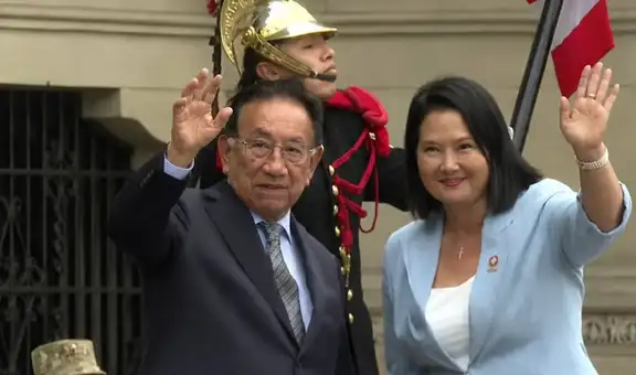 Keiko Fujimori llega a Palacio de Gobierno para reunirse con presidente Balcázar