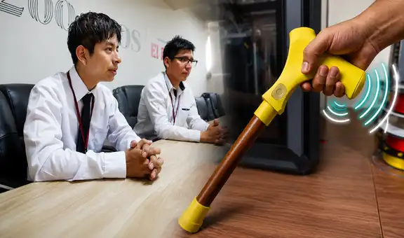 Peruanos crean bastón inteligente que alerta sobre obstáculos y desniveles a personas invidentes: "Innovar también es servir"