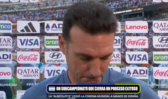 Lionel Scaloni tras perder la final del Mundial 2026 ante España: "Siento tristeza, pero dejamos todo"