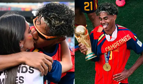 Inés García, la novia de Lamine Yamal, lo sorprende con un beso en la final del Mundial 2026 y le dedica romántico mensaje: “Enhorabuena, mi amor”