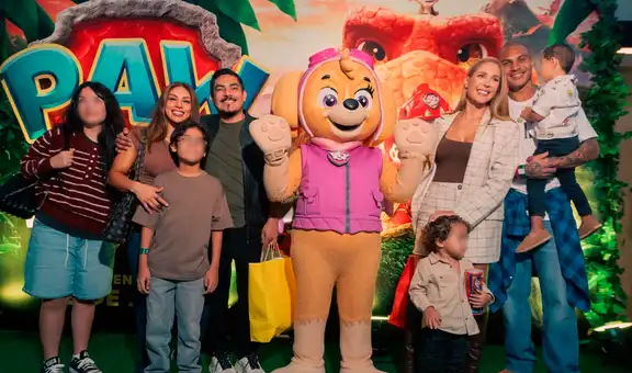 Paolo Guerrero y Ana Paula Consorte sorprenden al reaparecer juntos en la primera función de ‘Paw Patrol: La Dino Película’ en Latinoamérica