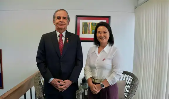 Roberto Chiabra se reune con Keiko Fujimori en local de Fuerza Popular en San Isidro