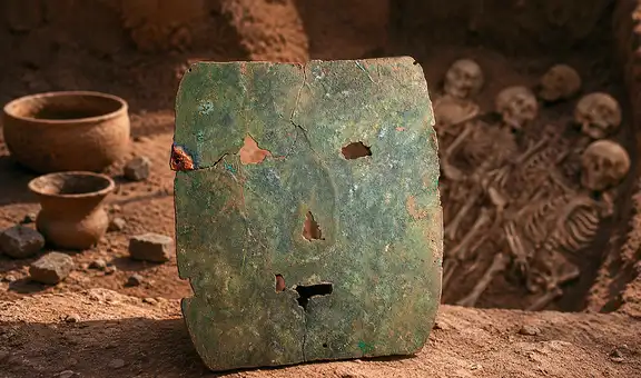 Una máscara de 3.000 años reescribe la historia: la pieza de cobre más antigua de los Andes aparece en una tumba fuera de Perú