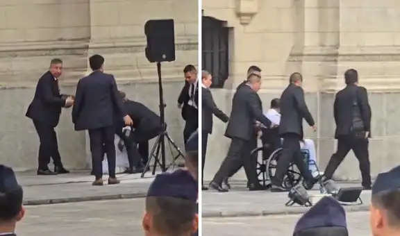 Miembro de la Marina de Guerra se descompensa previo a la ceremonia de reconocimiento de Keiko Fujimori en Palacio de Gobierno
