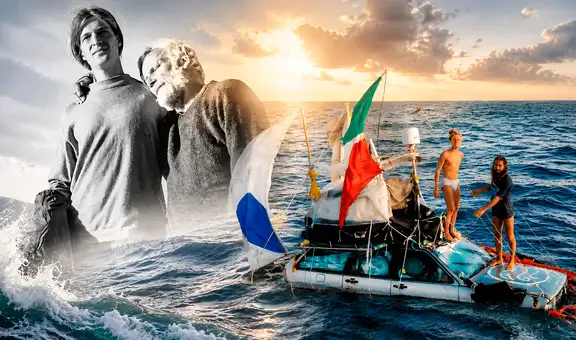 Convirtieron sus autos en barcos y enfrentaron tormentas en el Atlántico por 119 días para cumplir el último sueño de su padre