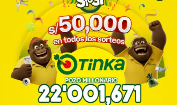 Resultados de La Tinka del domingo 2 de agosto: consulta los números ganadores, premios del Pozo Millonario, boliyapa, S/50.000 y más
