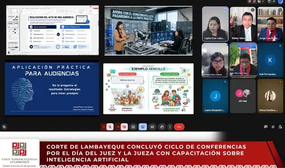 Corte de Lambayeque cerró ciclo de conferencias por el Día del Juez con capacitación en inteligencia artificial