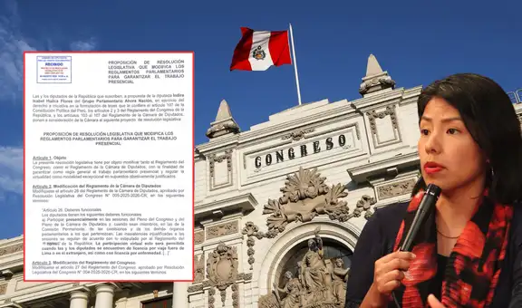 Indira Huilca presenta proyecto de ley para garantizar el trabajo presencial en el Congreso