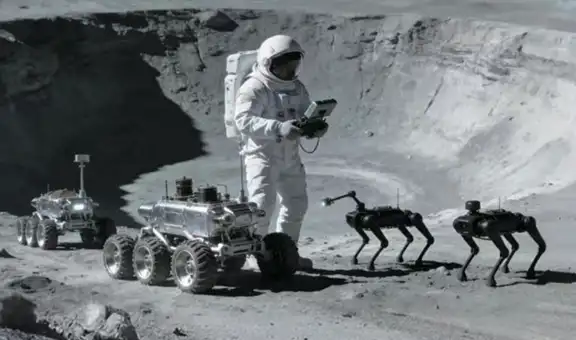 Científicos espaciales proponen usar perros robots para proteger la estación de investigación lunar de China