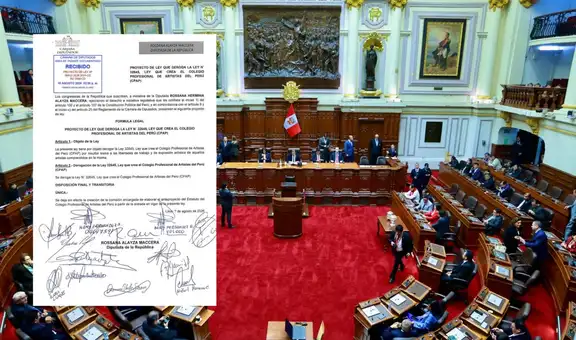 Congreso: presentan proyecto de ley para derogar la creación del Colegio Profesional de Artistas del Perú