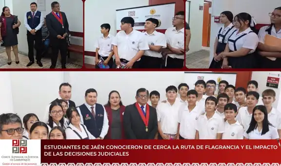 Estudiantes de Jaén conocen cómo funciona la Unidad de Flagrancia