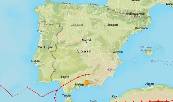 Un temblor de magnitud 5,2 sacude el sur de España durante la madrugada, según el USGS