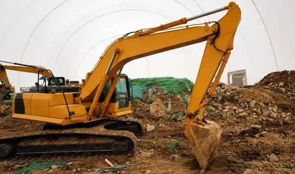 China construye dentro de gigantescas burbujas inflables que retienen hasta el 95 % del polvo y reducen el ruido de las obras