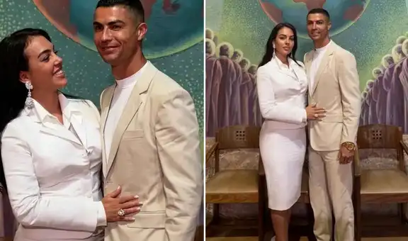Revelan imágenes de la boda privada de Cristiano Ronaldo y Georgina Rodríguez donde ella no usó vestido de novia
