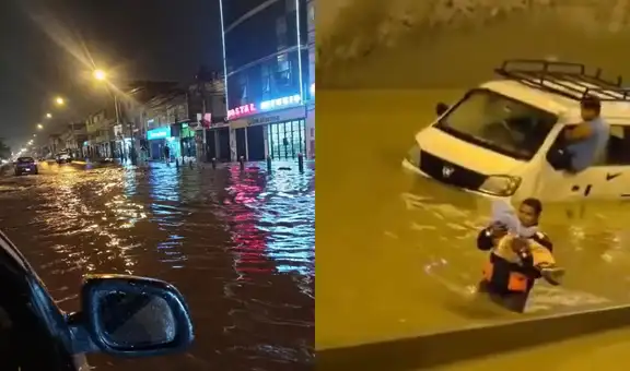 Fuerte lluvia en Lima causa inundaciones en Chorrillos, Villa El Salvador, Villa María del Triunfo y San Juan de Miraflores