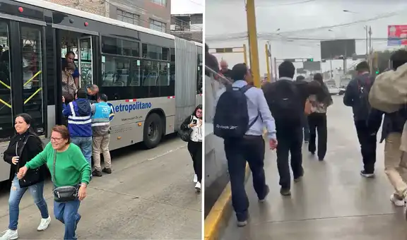 Usuarios del Metropolitano reportan demoras y largas filas por bus malogrado en estación Parque del Trabajo
