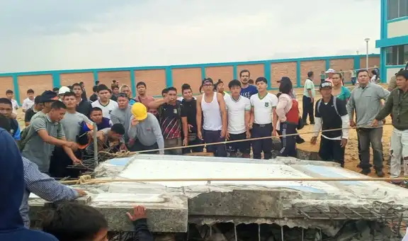 Un escolar muerto y otro herido tras colapso de pared en obras en colegio de Iquitos: trabajaban por nota