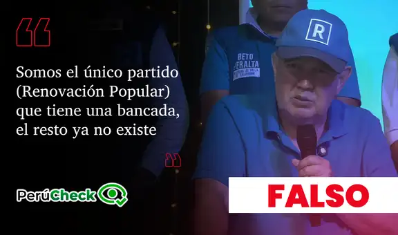 Es falso que Renovación Popular sea el único partido con una bancada en el Congreso, como dijo López Aliaga
