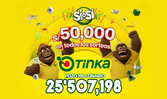 Resultados de La Tinka del miércoles 26 de agosto: números ganadores, premios del Pozo Millonario, boliyapa, S/50.000 y más