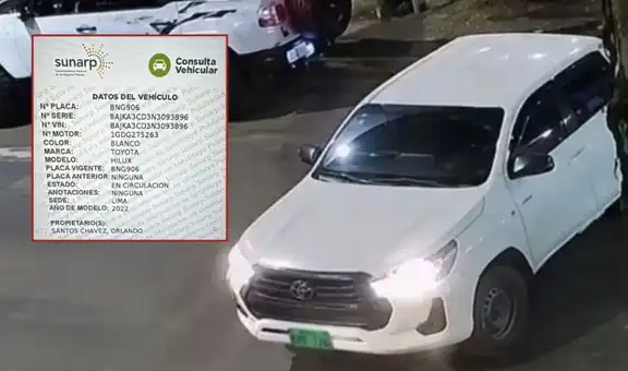 ¿No fue clonada? Camioneta vinculada a masacre de Trujillo figura a nombre de un policía