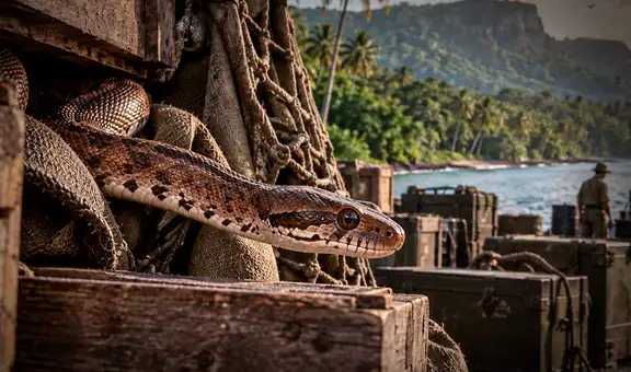 Una serpiente viajó oculta en un cargamento militar hasta una isla del Pacífico: 40 años después, casi todas las aves nativas desaparecieron