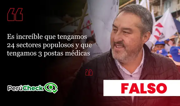 Es falso que solo haya 3 postas médicas en los sectores urbanos de Cajamarca, como afirmó Julio César Villegas