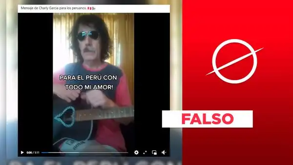 No, el cantante Charly García no aparece en video dedicando mensaje a los peruanos