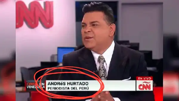Twitter: Cintillo de CNN presenta a Andrés Hurtado como 'periodista del Perú' y causa polémica